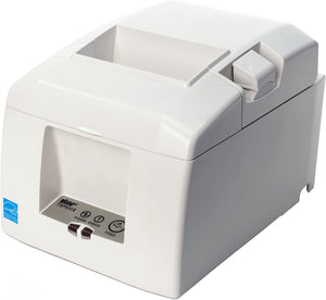 Star Micronics TSP654IIBI 24 WHT US Thermal Printer, Cutter, Bluetooth, iOS, with External Power Supply, Auto Connect On, White